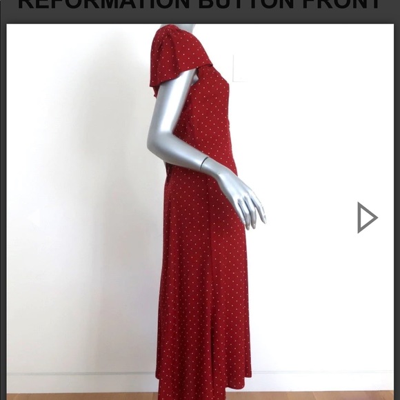 Reformation Synthetic Harbor dress in red - Picture 6 of 16